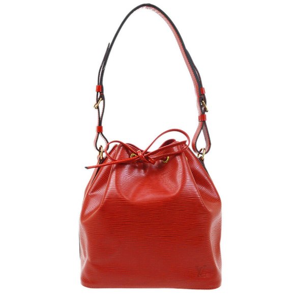 AUTHENTIC LOUIS VUITTON PETIT NOE DRAWSTRING SHOULDER BAG RED EPI M44107 - Picture 1 of 10